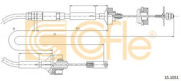 COFLE 151051 Трос, управління зчепленням