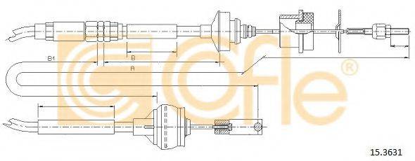 COFLE 153631 Трос, управління зчепленням