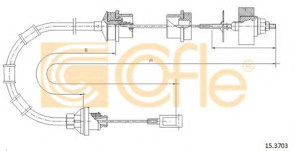 COFLE 153703 Трос, управління зчепленням