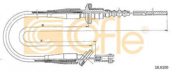 COFLE 186100 Трос, управління зчепленням