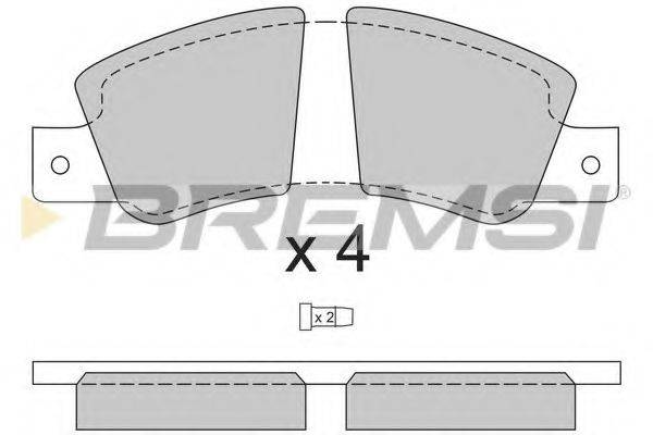 BREMSI BP2181 Комплект гальмівних колодок, дискове гальмо