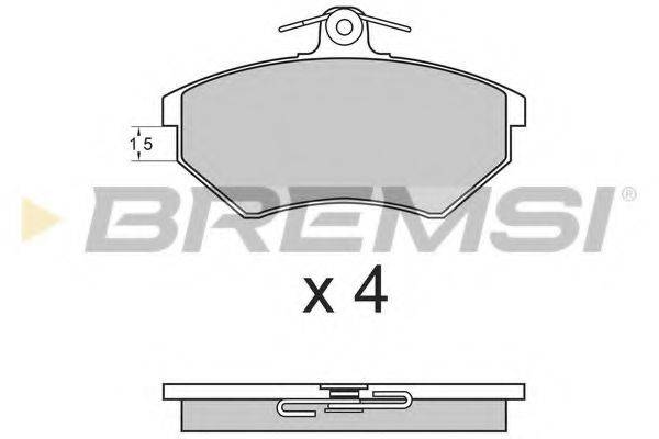 BREMSI BP2642 Комплект гальмівних колодок, дискове гальмо