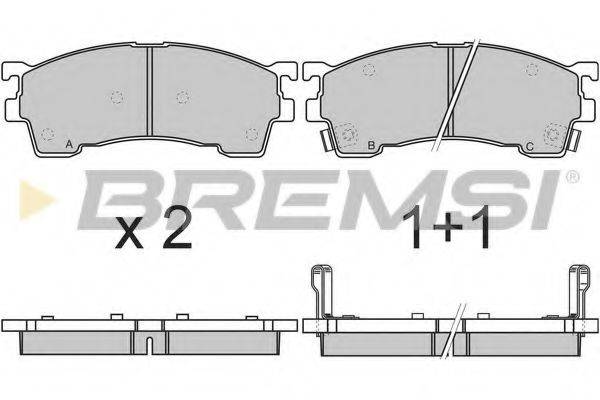 BREMSI BP2961 Комплект гальмівних колодок, дискове гальмо