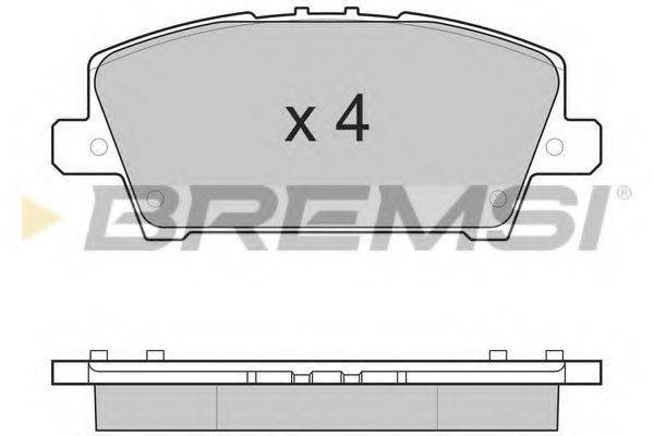 BREMSI BP3245 Комплект гальмівних колодок, дискове гальмо