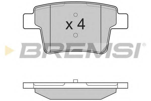 BREMSI BP3266 Комплект гальмівних колодок, дискове гальмо