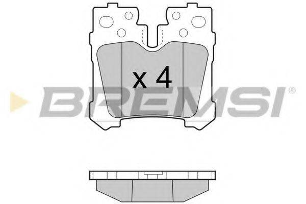 BREMSI BP3463 Комплект гальмівних колодок, дискове гальмо