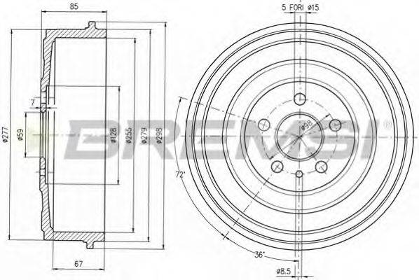 BREMSI DR5262 Гальмівний барабан