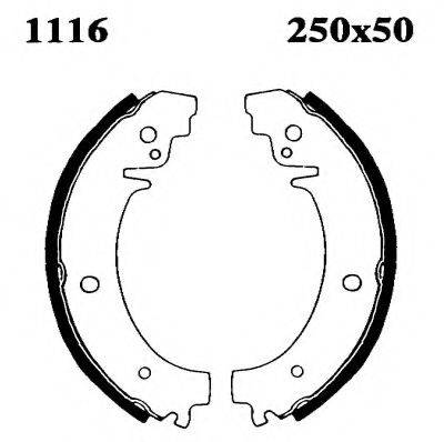 BSF 01116 Комплект гальмівних колодок