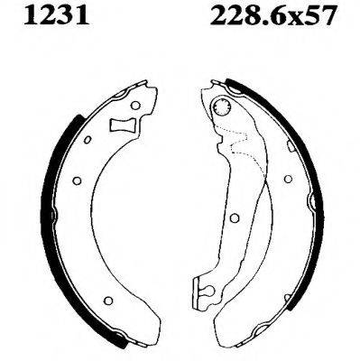 BSF 01231 Комплект гальмівних колодок