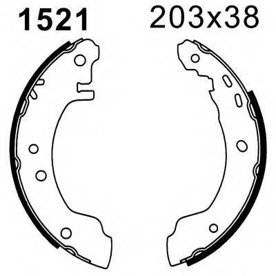 BSF 01521 Комплект гальмівних колодок