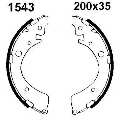 BSF 01543 Комплект гальмівних колодок