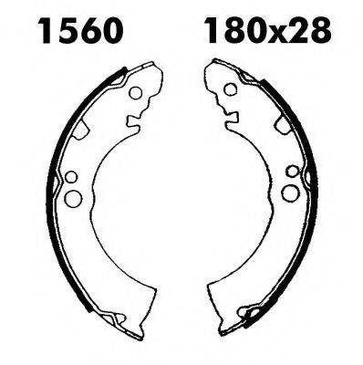 BSF 01560 Комплект гальмівних колодок
