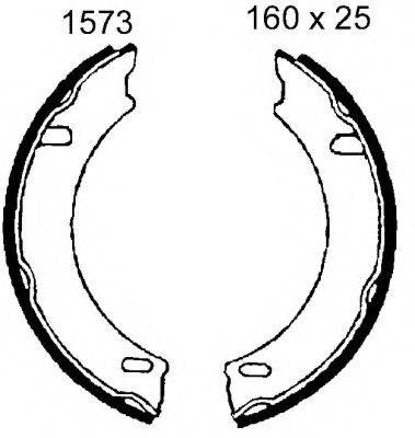 BSF 01573 Комплект гальмівних колодок, стоянкова гальмівна система