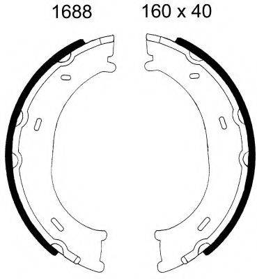 BSF 01688 Комплект гальмівних колодок, стоянкова гальмівна система