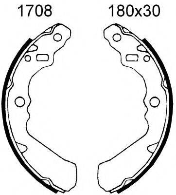 BSF 01708 Комплект гальмівних колодок