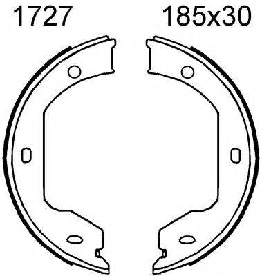 BSF 01727 Комплект гальмівних колодок, стоянкова гальмівна система