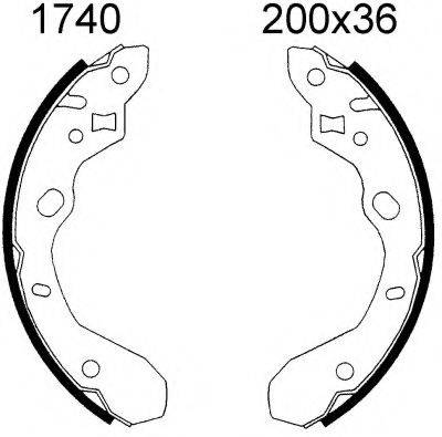 BSF 01740 Комплект гальмівних колодок