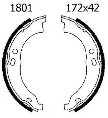 BSF 01801 Комплект гальмівних колодок, стоянкова гальмівна система