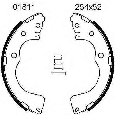 BSF 01811 Комплект гальмівних колодок