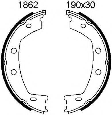 BSF 01862 Комплект гальмівних колодок, стоянкова гальмівна система