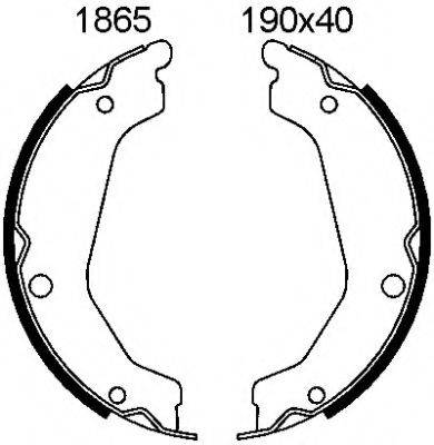 BSF 01865 Комплект гальмівних колодок, стоянкова гальмівна система