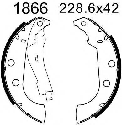 BSF 01866 Комплект гальмівних колодок
