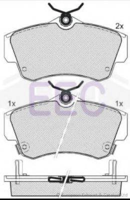 EEC BRP1118 Комплект гальмівних колодок, дискове гальмо