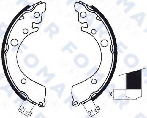 FOMAR FRICTION FO0412 Комплект гальмівних колодок