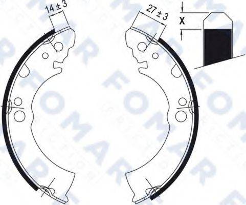 FOMAR FRICTION FO0451 Комплект гальмівних колодок