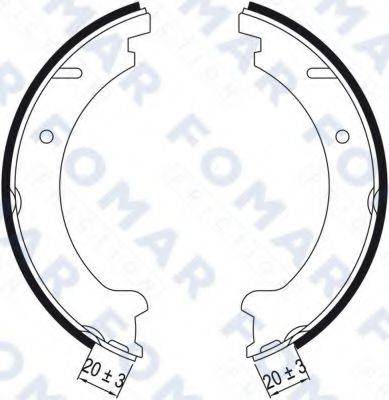 FOMAR FRICTION FO9039 Комплект гальмівних колодок, стоянкова гальмівна система