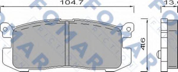 FOMAR FRICTION FO420581 Комплект гальмівних колодок, дискове гальмо