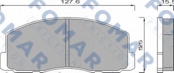 FOMAR FRICTION FO439681 Комплект гальмівних колодок, дискове гальмо