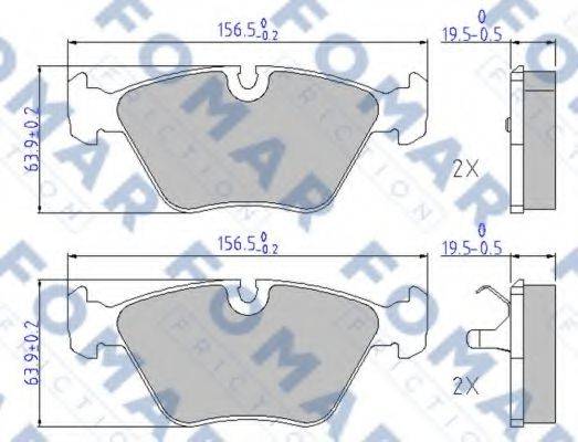 FOMAR FRICTION FO449481 Комплект гальмівних колодок, дискове гальмо