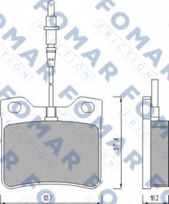 FOMAR FRICTION FO454881 Комплект гальмівних колодок, дискове гальмо