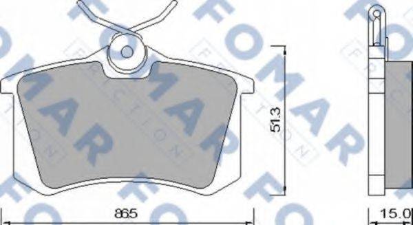 FOMAR FRICTION FO465381 Комплект гальмівних колодок, дискове гальмо