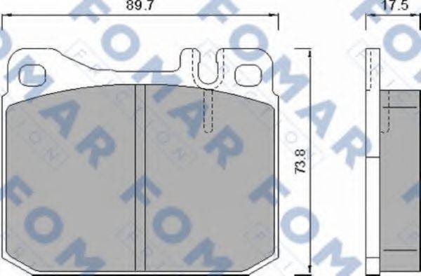 FOMAR FRICTION FO467981 Комплект гальмівних колодок, дискове гальмо