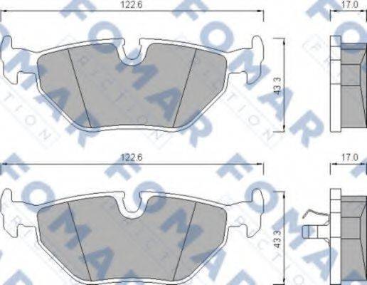 FOMAR FRICTION FO476581 Комплект гальмівних колодок, дискове гальмо