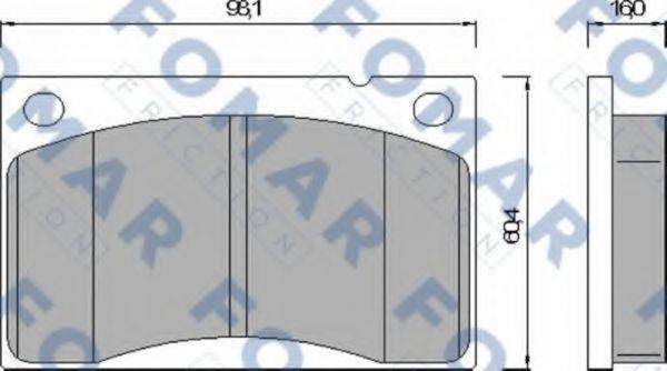 FOMAR FRICTION FO478487 Комплект гальмівних колодок, дискове гальмо