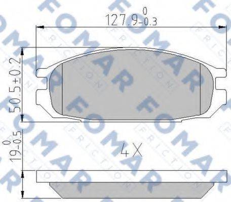 FOMAR FRICTION FO487681 Комплект гальмівних колодок, дискове гальмо