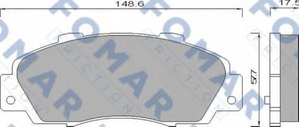 FOMAR FRICTION FO488181 Комплект гальмівних колодок, дискове гальмо