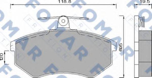 FOMAR FRICTION FO488581 Комплект гальмівних колодок, дискове гальмо