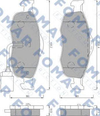 FOMAR FRICTION FO493081 Комплект гальмівних колодок, дискове гальмо