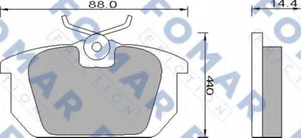 FOMAR FRICTION FO493881 Комплект гальмівних колодок, дискове гальмо