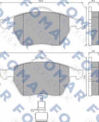 FOMAR FRICTION FO495781 Комплект гальмівних колодок, дискове гальмо