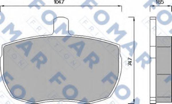 FOMAR FRICTION FO543081 Комплект гальмівних колодок, дискове гальмо