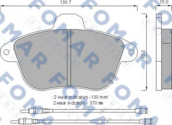 FOMAR FRICTION FO557281 Комплект гальмівних колодок, дискове гальмо