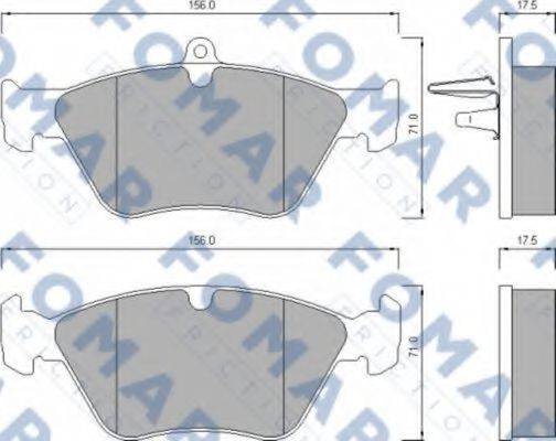 FOMAR FRICTION FO625781 Комплект гальмівних колодок, дискове гальмо