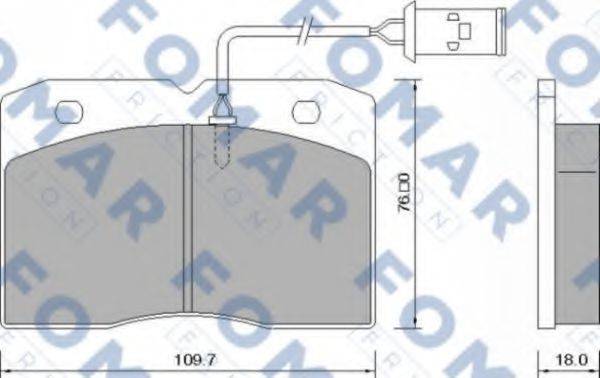 FOMAR FRICTION FO628281 Комплект гальмівних колодок, дискове гальмо