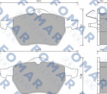 FOMAR FRICTION FO628781 Комплект гальмівних колодок, дискове гальмо