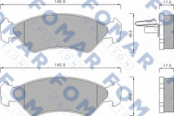 FOMAR FRICTION FO633481 Комплект гальмівних колодок, дискове гальмо